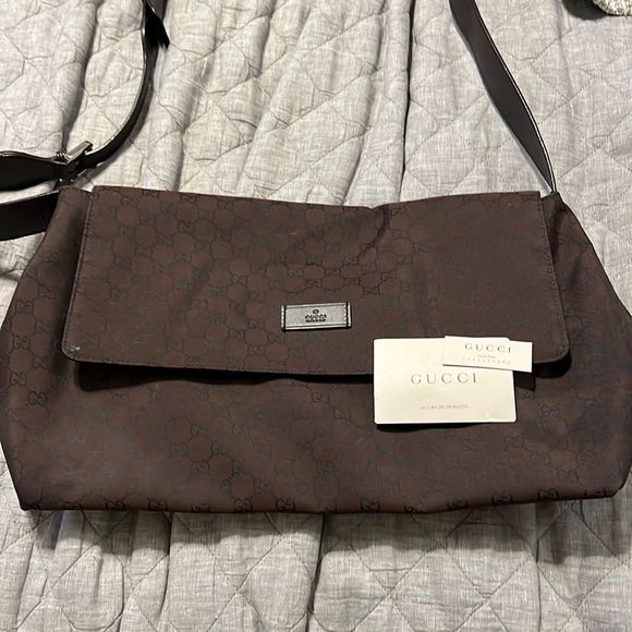 Gucci Handbags - COPY - Authentic Gucci Nylon Weekender Bag like new